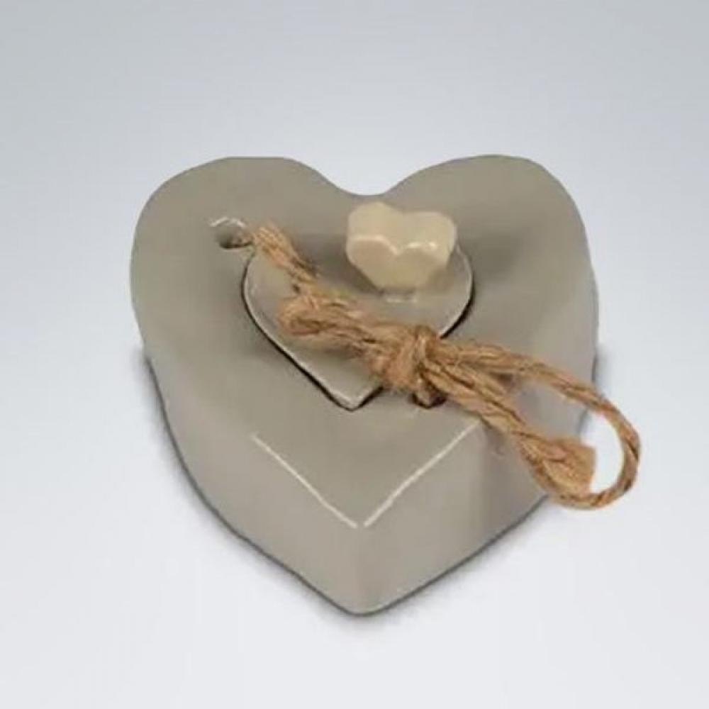 359 Miniurne Herz Beige